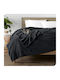 My Home Luxury Κουβέρτα Fleece Υπέρδιπλη 220x240εκ. Μαύρη PB-18