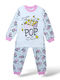 Babydom Παιδική Πιτζάμα Χειμωνιάτικη Λευκό Με Ροζ