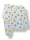 Babydom Kinder Schlafanzug Winterlich Ecru, Mustard