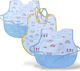 Three Bibs Turquoise Yellow Rainbows One Turquoise Cars Waterproof Back Acc-2312