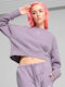 Gekürzt Damen Sweatshirt Lila