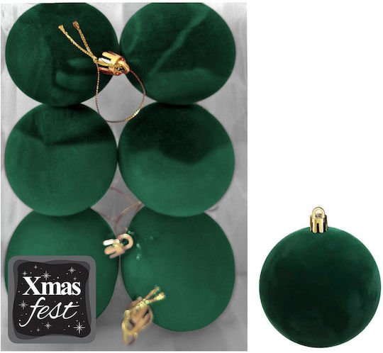 Ornament suspendat Glob Verde 6buc Set 6buc