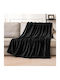 Fleecedecke Couch 130x150cm Schwarze