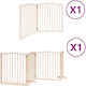 vidaXL Holz Hundeteiler mit 6 Paneelen 480x90cm...