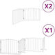 Hundetor Faltbar 8 Paneele 640cm Pappelholz 315...