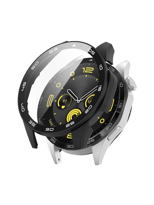 Huawei Watch Gt 4 46mm Pc + Tempered Glass Integrated Watch Protective Case Graduated Dial Black