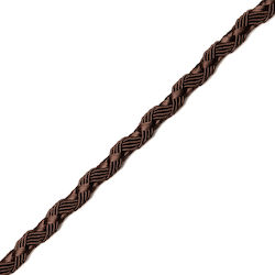 Κορδόνι Rayon Σχέδιο Σκούρο Καφέ 0.7cm Μέτρο