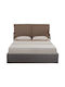 Sylvia Bed Single Upholstered with Gray Fabric for Mattress 80x200cm