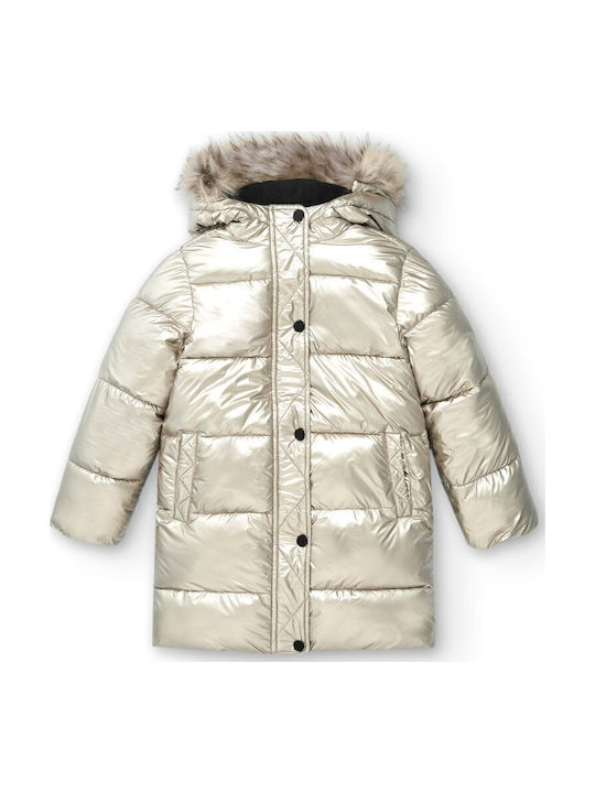 Kids' Parka Long with Hood Silver