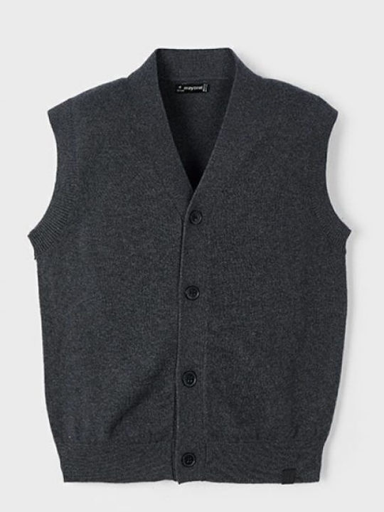 Mayoral Kids Vest Cotton Dark Grey