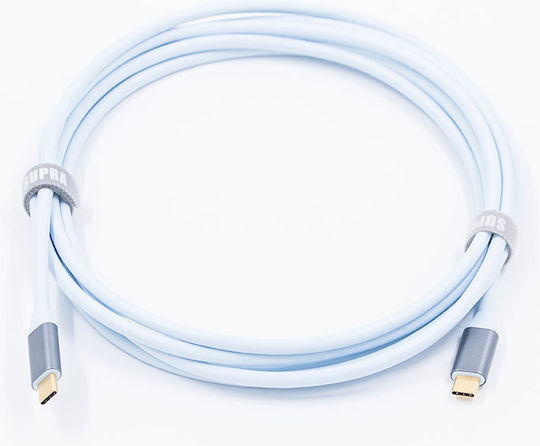 Supra USB 3.2 Cable USB-C male - USB-C 100W PD Λευκό 2m
