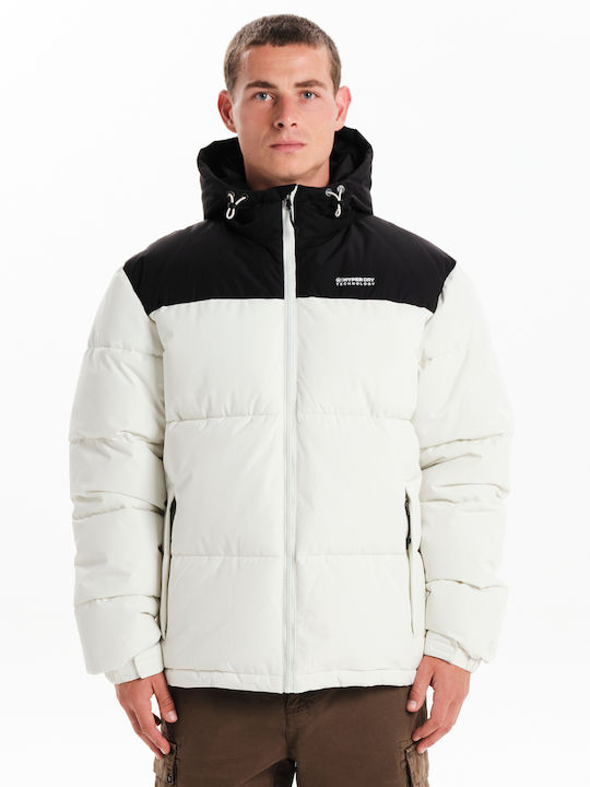 Winter Jacket Puffer Waterproof and Windproof White
