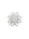 Hanging Snowflake Ornament White with Glitter Set 2pcs