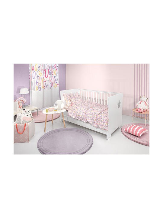 Guy Laroche Seturi de cearșafuri pentru bebeluși Pentru Patut Bumbac Bej Roz 115x170buc 3buc