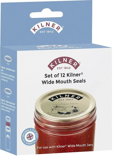 KIlner Комплект 12 Бройки Вази За Обща Употреба С Капак Стъклени Златисти 9.5x9.5x9.5см 12 Бройки