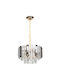 Globobox Kronleuchter 5xE14 Ø37cm mit Kristallen Gold 510118