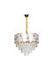 Globobox Chandelier with Crystals 7xE14 Gold 40cm 510122