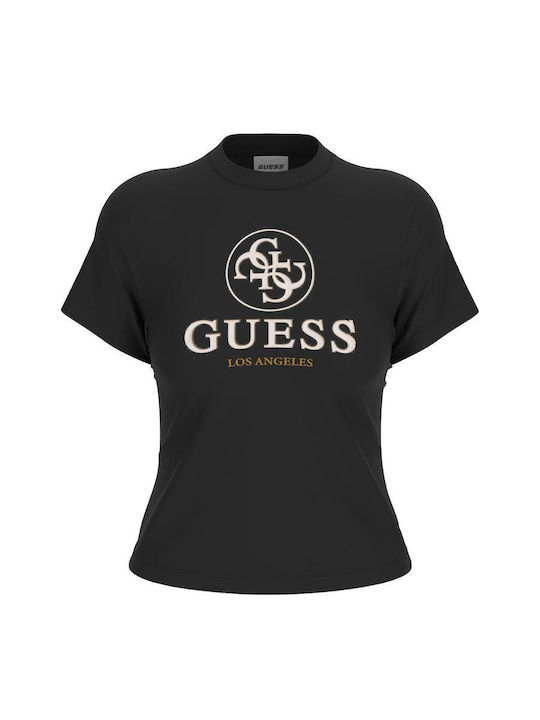 Guess Women's Blouse Short Sleeve Black