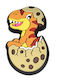 Decorative Crocs Orange Dinosaur