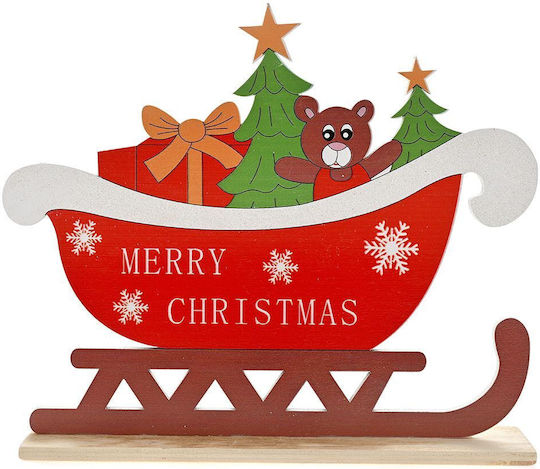 GRC Tech Christmas Wooden Figure Sleigh Height 18cm