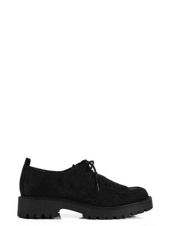 Black Lace-Up Shoes of Greek Manufacture