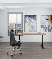 ErgoAction Βάση Γραφείου Μεταλλική Μαύρη 138x80cm