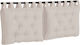Liberta Fabric Hang Headboard Cushion Off White...