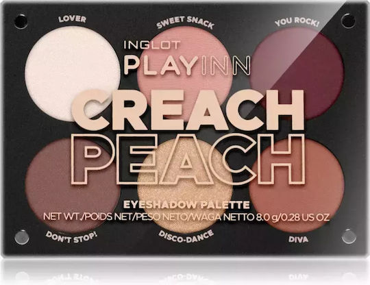 Inglot Playinn Παλέτα με Σκιές Ματιών Matte σε Στερεή Μορφή Blurry Berry 8gr