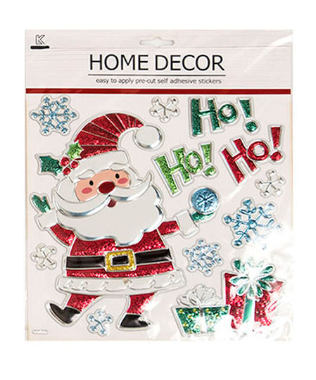 Fun World Χριστουγεννιάτικα Aufkleber für das Fenster 5711 25x25cm. (Μiverse Designs) Weihnachtsmann