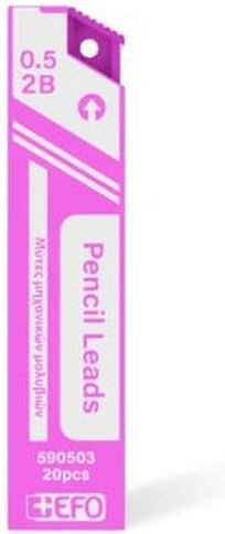 +Efo 20 Verpackungen x 20 Minen für Bleistifte Stärke 0.5mm Typ 2B