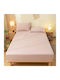 SpitiBazaar Σεντόνι King Size με Λάστιχο 180x200+30εκ. Ροζ