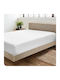 SpitiBazaar Cearșaf King Size cu Elastic 180x200+30cm. Alb