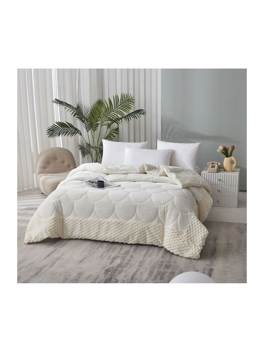 Charalambidis Textiles Bettbezug Einzelbett 160x220cm Ecru 750 GSMGsm