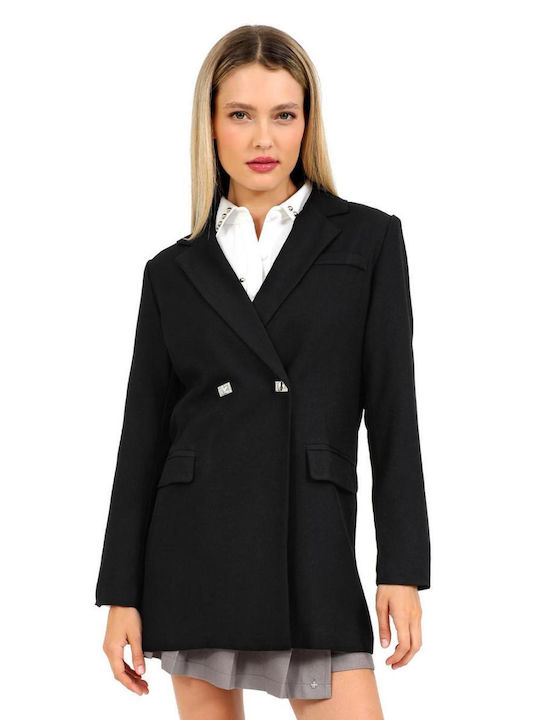 Doca Women's Double Breasted Blazer Black