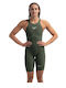Speedo Fastskin Lzr Pure Valor 2.0 Openback Kneeskin 15859H785 Женски Състезателен Една част Бански за плуване Зелен