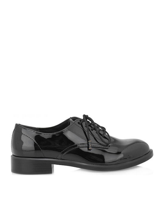 Women's Leather Oxford Shoes Black