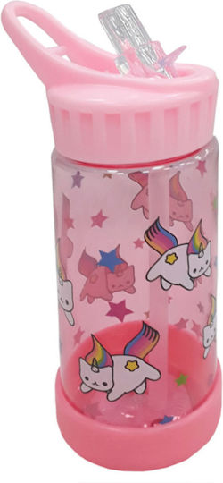 Zmart Imports Kinderflasche Einhorn Kunststoff mit Strohhalm
