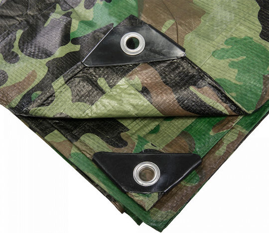 Camouflage Waterproof Tarpaulin 90g 6x12m Camoforest