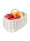 Creative Decorative Basket Wicker with Handles White 45x32x34cm