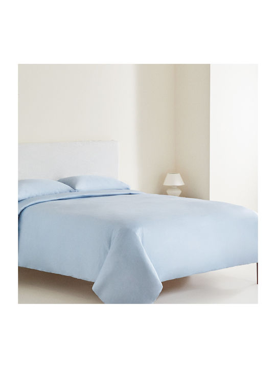My Home Luxury Sheet Sets Queen 240x260cm. Luxury Sky Blue 4pcs