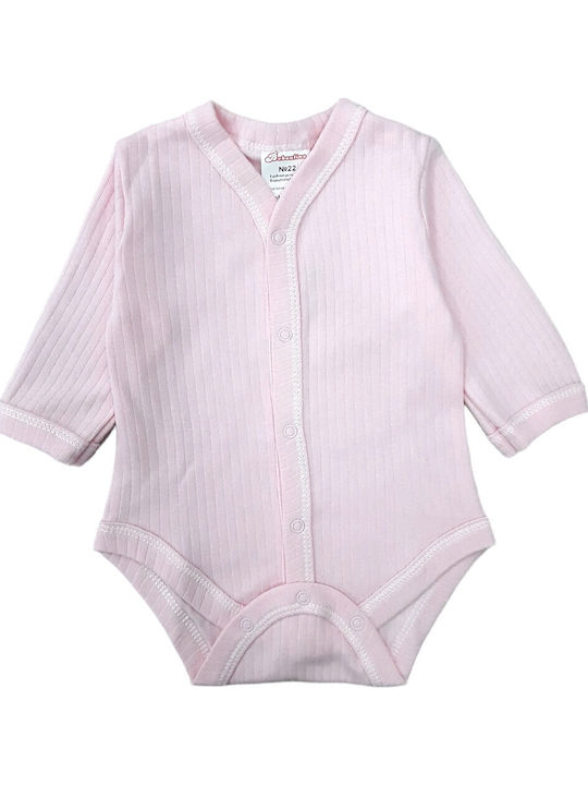 Beboulino Baby Bodysuit Long-Sleeved Pink