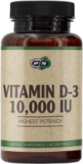 Pure Nutrition Витамин D3 за Здравето на костите 10000иу 90 софтджел