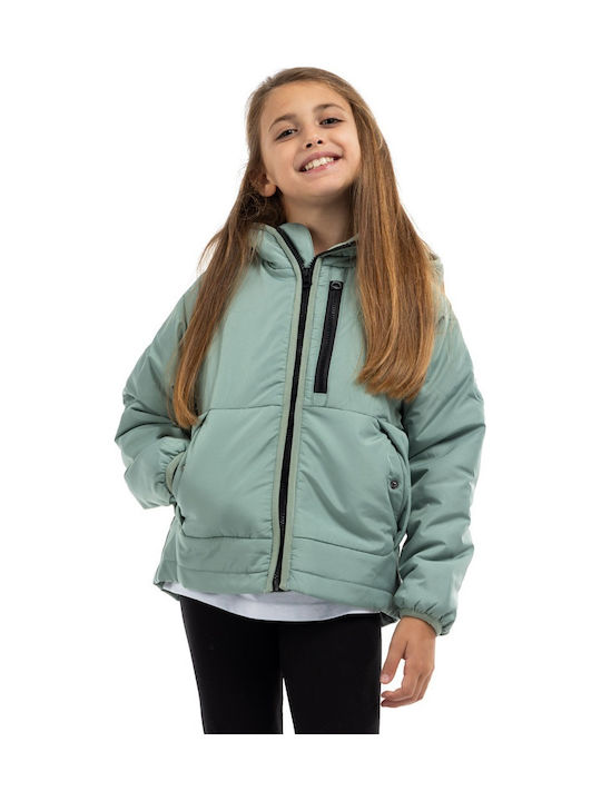 Kids' Casual Jacket with Lining & Hood Green