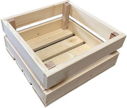 NSwoodenbox Decorative Crate Garden Wooden 20cmx20cmx9cm ns218112