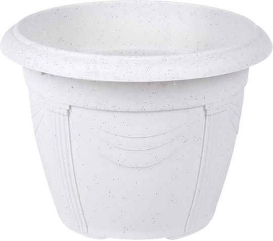 Et Plast Κνωσσός Ν Γλάστρα Πλαστική Λευκή 31x31x23εκ.