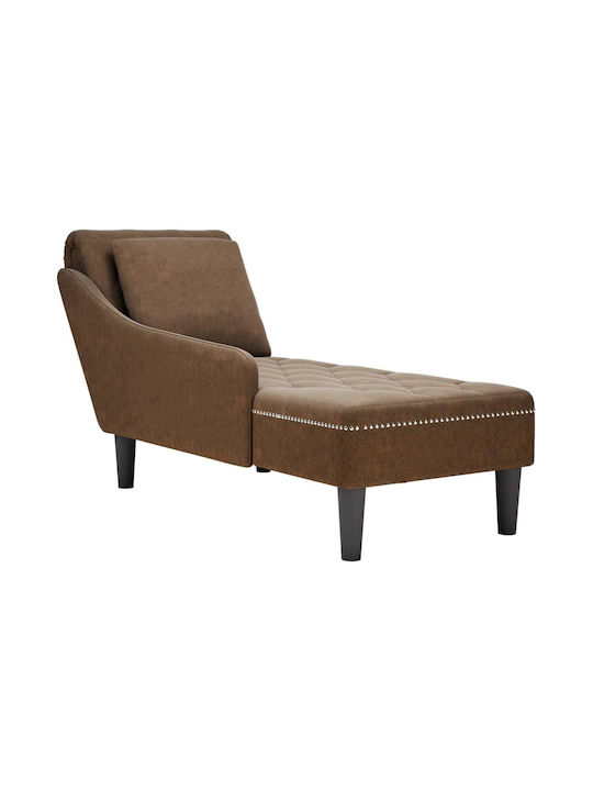 Fabric Brown Recliner 110x54x70 cm