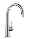 Blanco Candors Kitchen Counter Faucet with Pull-Out Spray Silver