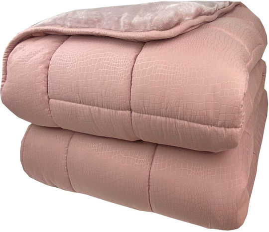 Astron Italy Bettbezug Großes Doppelbett 240x220cm Dusty Rose