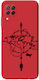 Huawei P40 Lite Old Map Red Colored Silicone Tpu Θήκη
