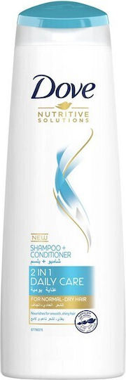 Dove Nutritive Solutions 2in1 Daily Care Шампоан Възстановяване/Подхранване И Блясък За Нормална Коса 200мл
